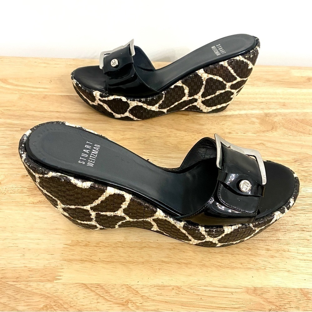 Stuart Weitzman Clipper Giraffe Slip On Platform … - image 5